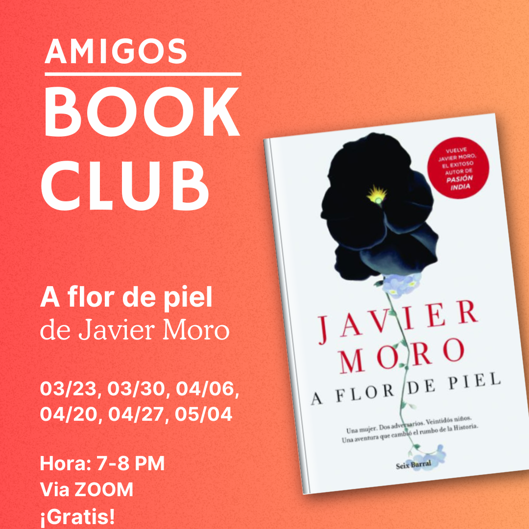 Amigos Book Club: A flor de piel de Javier Moro - logo